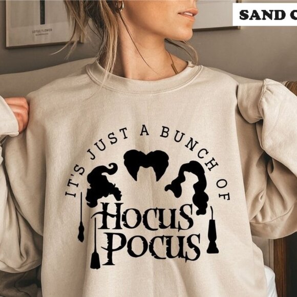 Its Just A Bunch Of Hocus Pocus Halloween Sweatshirt Halloween Gift - Picture 1 of 5
